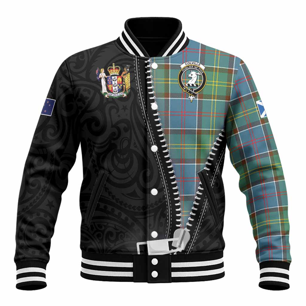 Colville Tartan Baseball Jacket New Zealand Pattern Unique Zipper Stylized