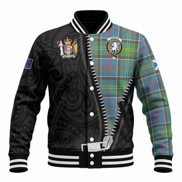 Colville Tartan Baseball Jacket New Zealand Pattern Unique Zipper Stylized