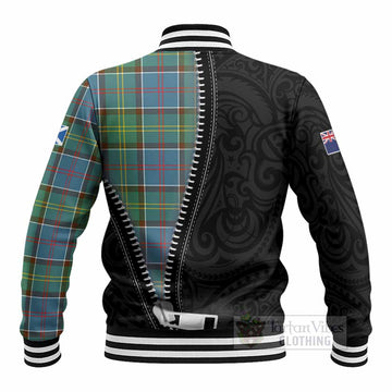 Colville Tartan Baseball Jacket New Zealand Pattern Unique Zipper Stylized
