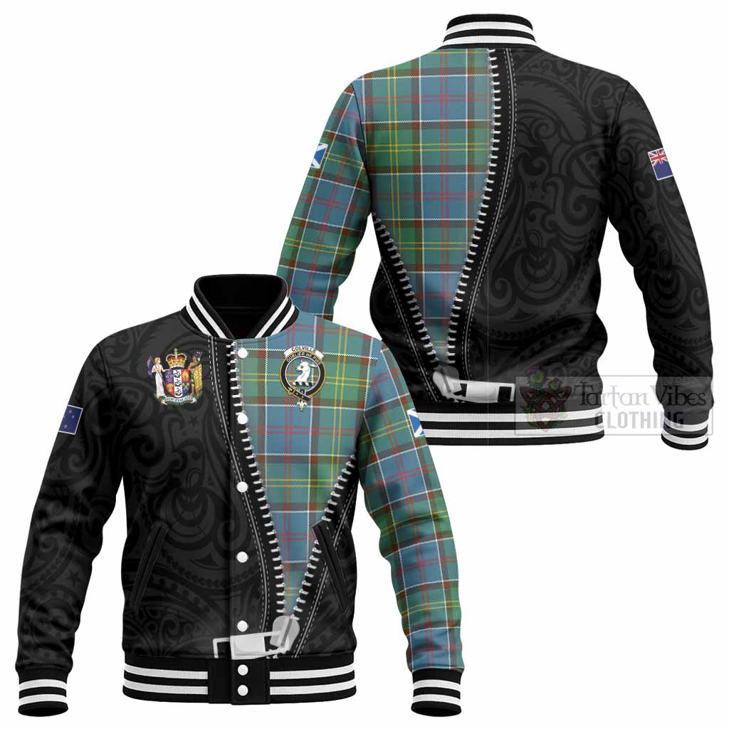 Colville Tartan Baseball Jacket New Zealand Pattern Unique Zipper Stylized