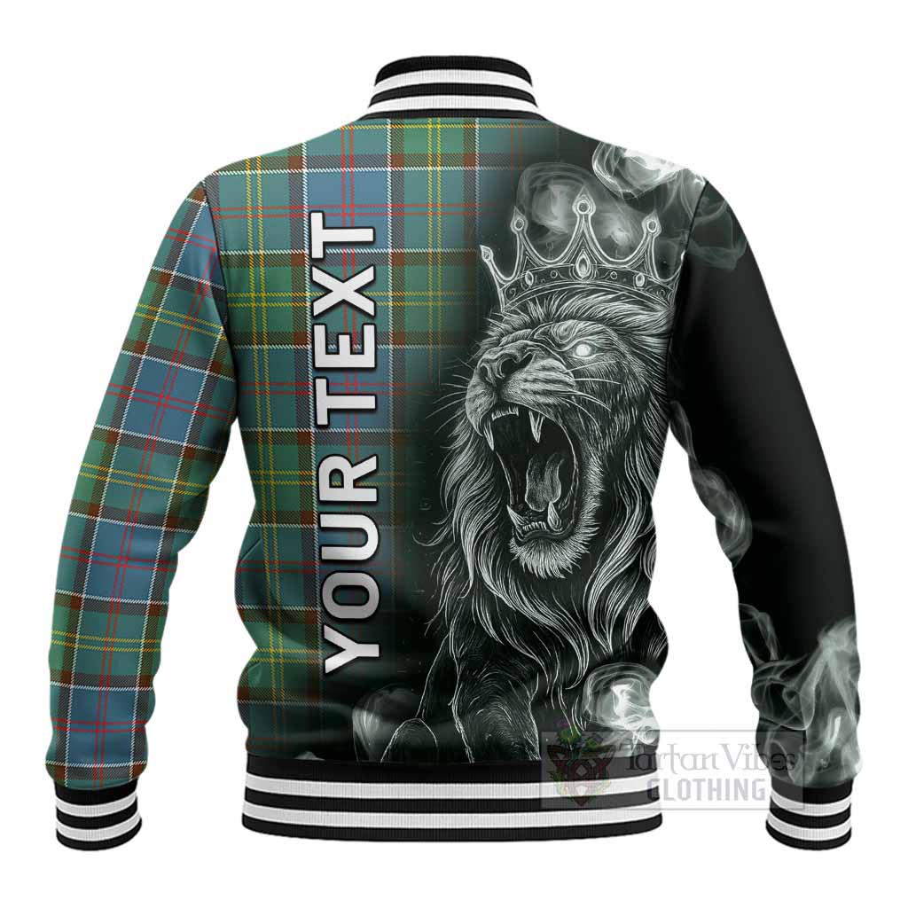 Colville Tartan Baseball Jacket Roaring Lion Heritage