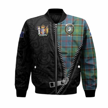 Colville Tartan Bomber Jacket New Zealand Pattern Unique Zipper Stylized
