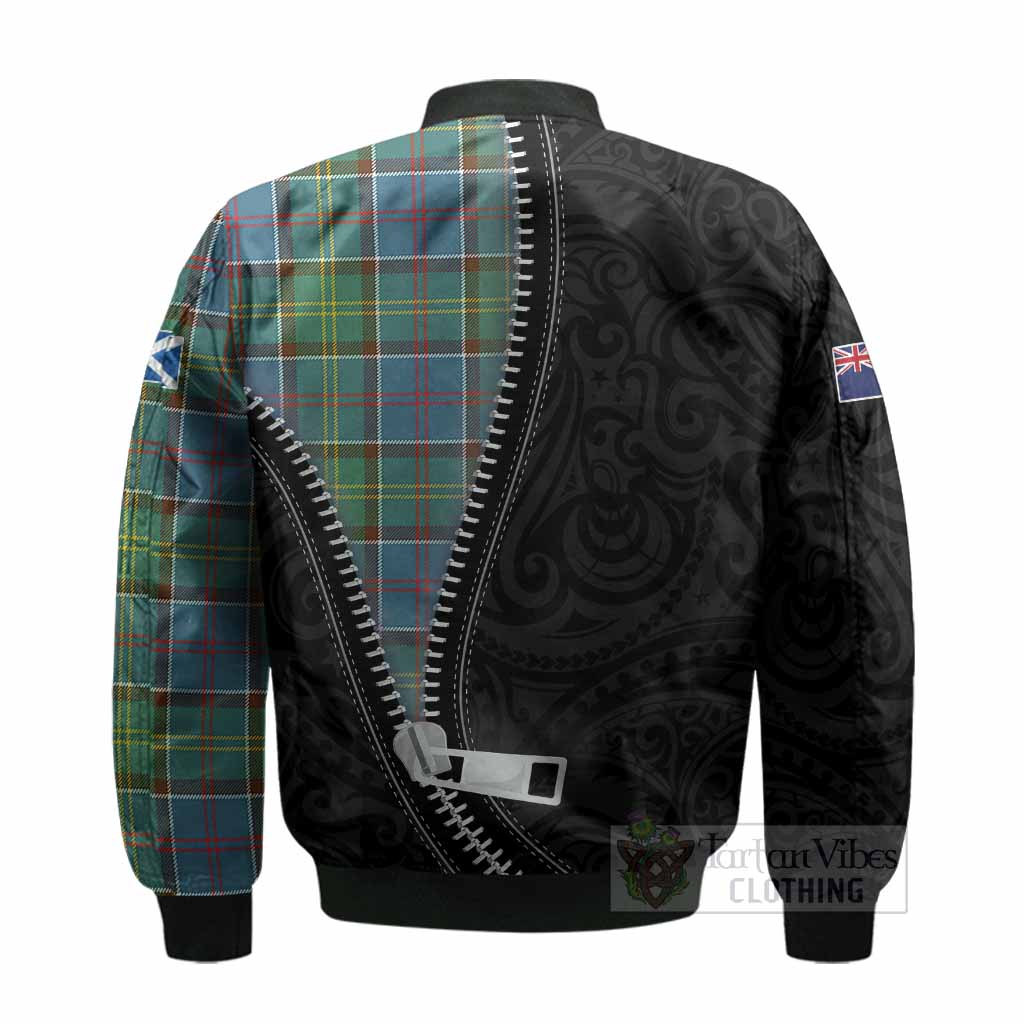Colville Tartan Bomber Jacket New Zealand Pattern Unique Zipper Stylized
