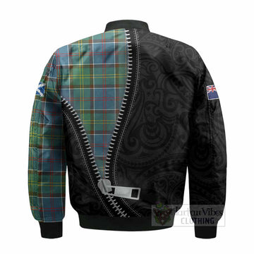 Colville Tartan Bomber Jacket New Zealand Pattern Unique Zipper Stylized