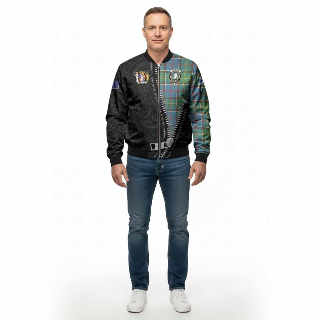 Colville Tartan Bomber Jacket New Zealand Pattern Unique Zipper Stylized