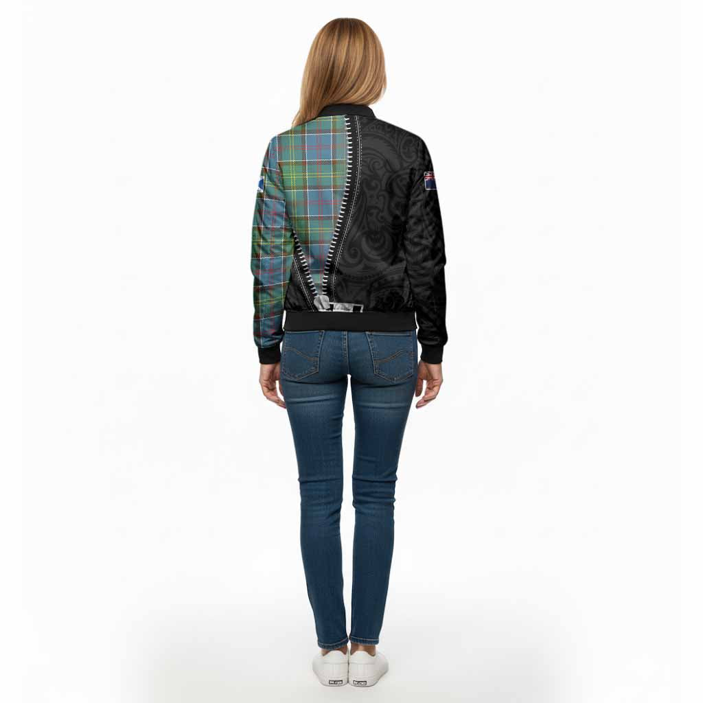 Colville Tartan Bomber Jacket New Zealand Pattern Unique Zipper Stylized