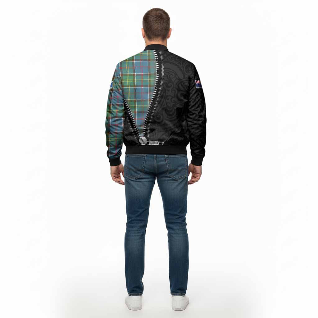 Colville Tartan Bomber Jacket New Zealand Pattern Unique Zipper Stylized