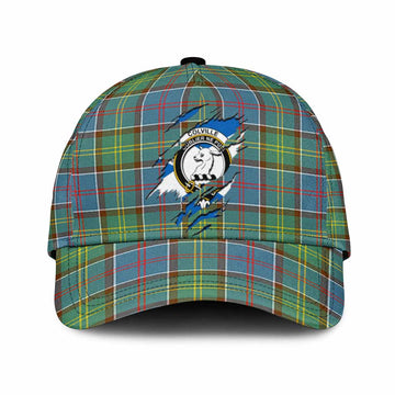Colville Tartan Classic Cap with Family Crest In Me Style