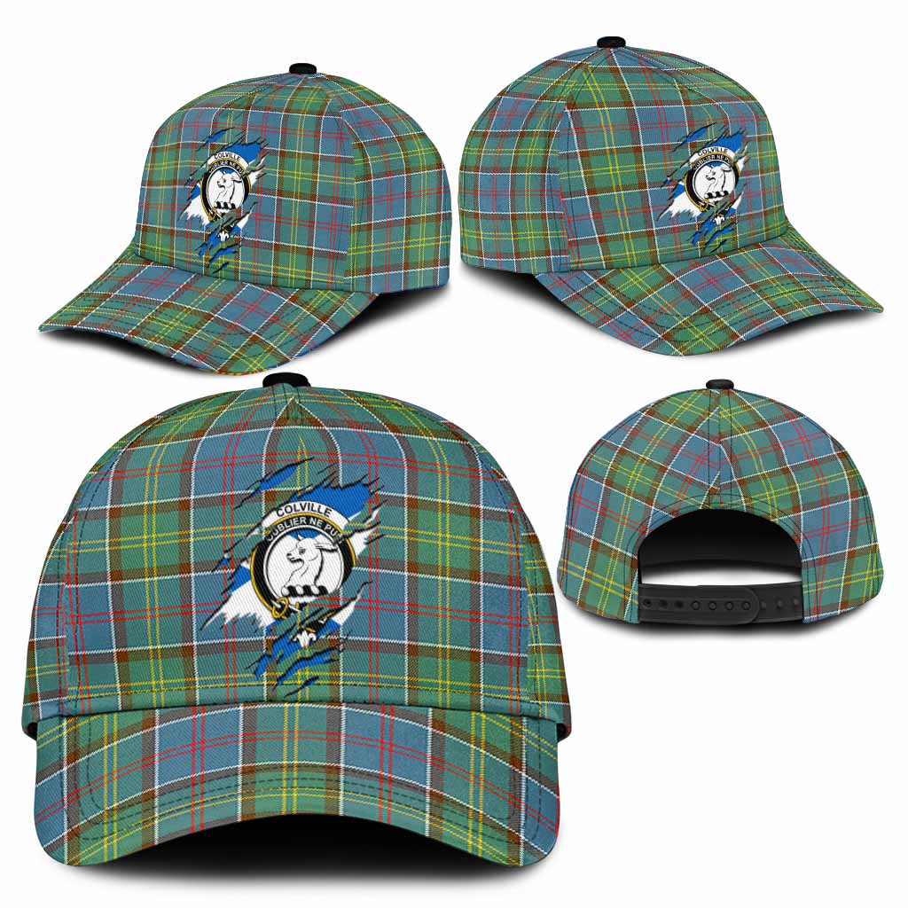 Colville Tartan Classic Cap with Family Crest In Me Style