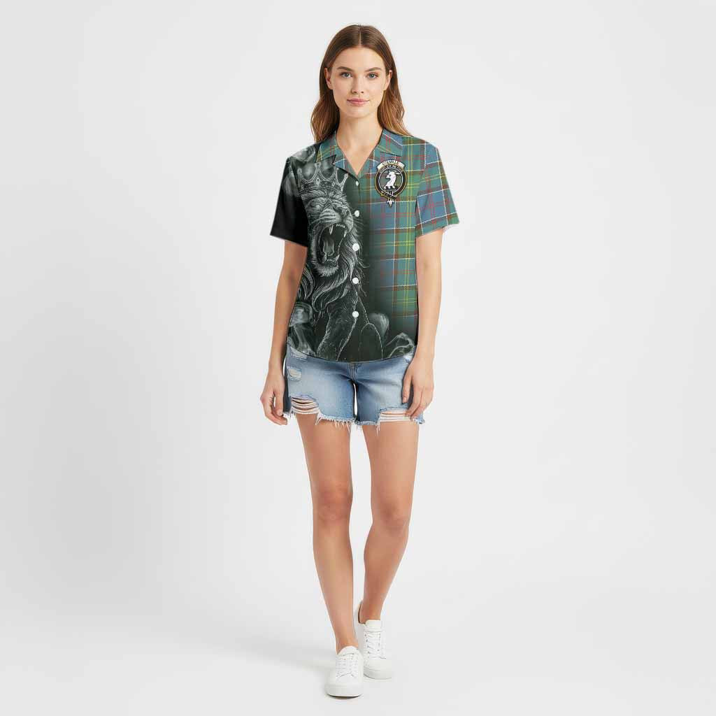 Colville Tartan Cotton Hawaiian Shirt Roaring Lion Heritage