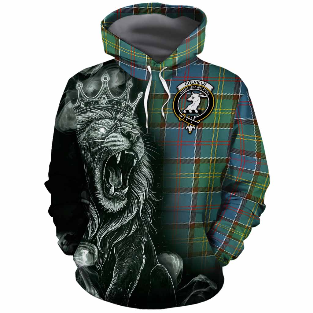 Colville Tartan Cotton Hoodie Roaring Lion Heritage
