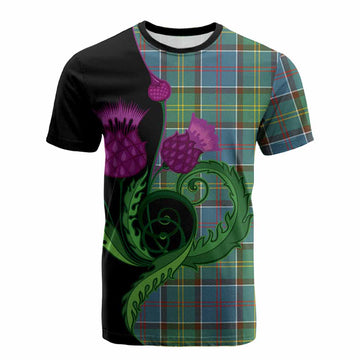 Colville Tartan Cotton T-shirt Traditional Scottish Thistle