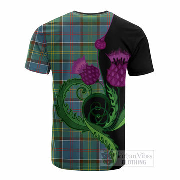 Colville Tartan Cotton T-shirt Traditional Scottish Thistle