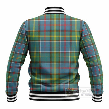 Colville Tartan Crest Baseball Jacket Ferocious Lion Style
