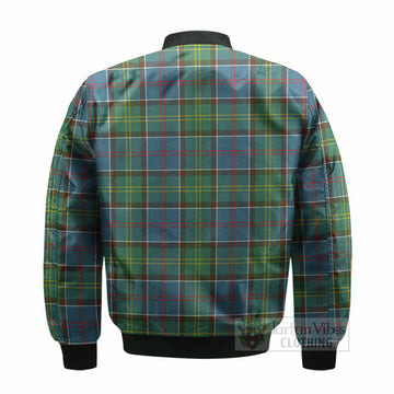 Colville Tartan Crest Bomber Jacket Ferocious Lion Style