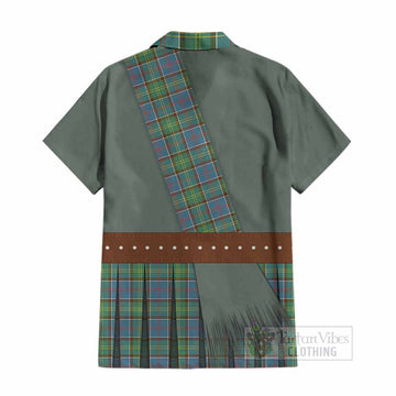 Colville Tartan Crest Cotton Hawaiian Shirt Kilt Costume Style