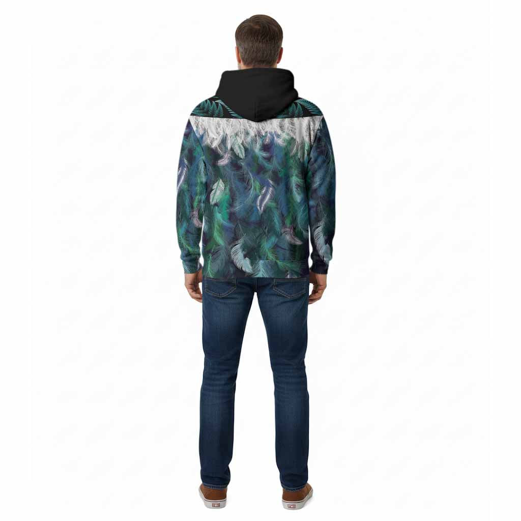 Colville Tartan Crest Cotton Hoodie New Zealand Maori Korowai Cloak