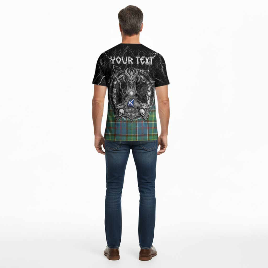 Colville Tartan Crest Cotton T-shirt Celtic Odin's Raven Legacy