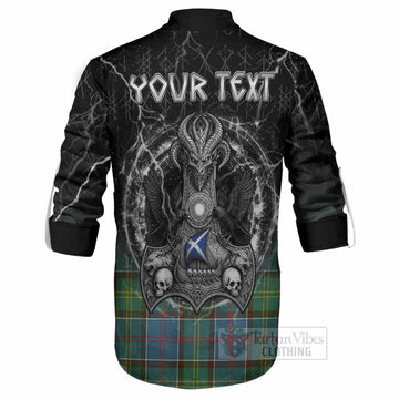 Colville Tartan Crest Ghillie Shirt Celtic Odin's Raven Legacy