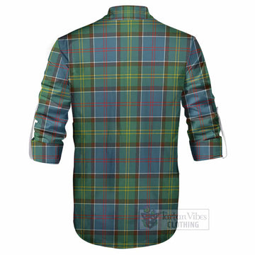 Colville Tartan Crest Ghillie Shirt Ferocious Lion Style