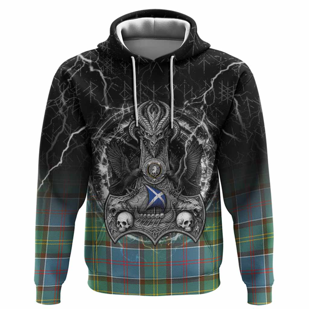 Colville Tartan Crest Hoodie Celtic Odin's Raven Legacy