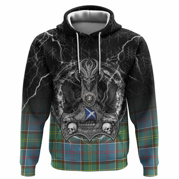 Colville Tartan Crest Hoodie Celtic Odin's Raven Legacy