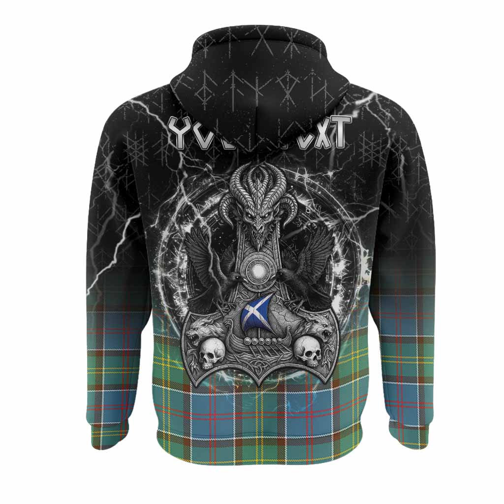 Colville Tartan Crest Hoodie Celtic Odin's Raven Legacy