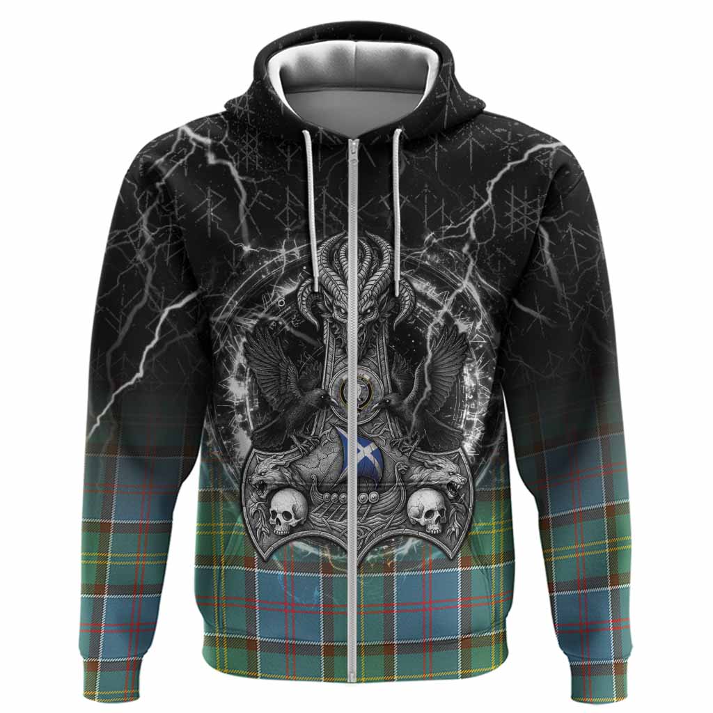 Colville Tartan Crest Hoodie Celtic Odin's Raven Legacy