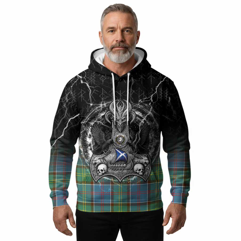 Colville Tartan Crest Hoodie Celtic Odin's Raven Legacy