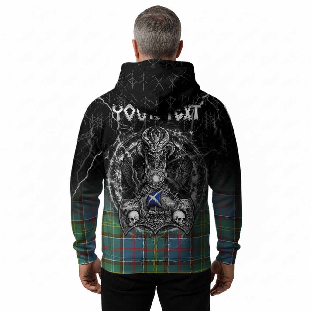 Colville Tartan Crest Hoodie Celtic Odin's Raven Legacy