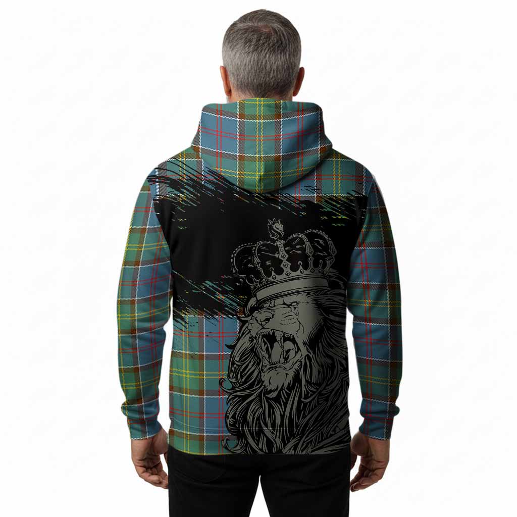 Colville Tartan Crest Hoodie Crowned Lion Heritage Style