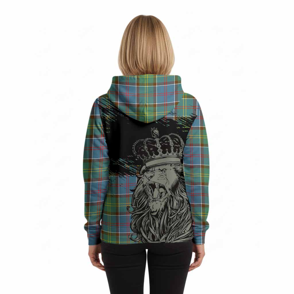 Colville Tartan Crest Hoodie Crowned Lion Heritage Style