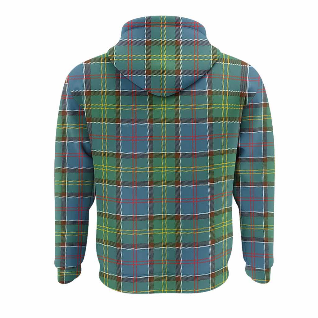 Colville Tartan Crest Hoodie Ferocious Lion Style