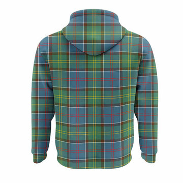 Colville Tartan Crest Hoodie Ferocious Lion Style