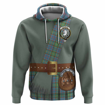 Colville Tartan Crest Hoodie Kilt Costume Style