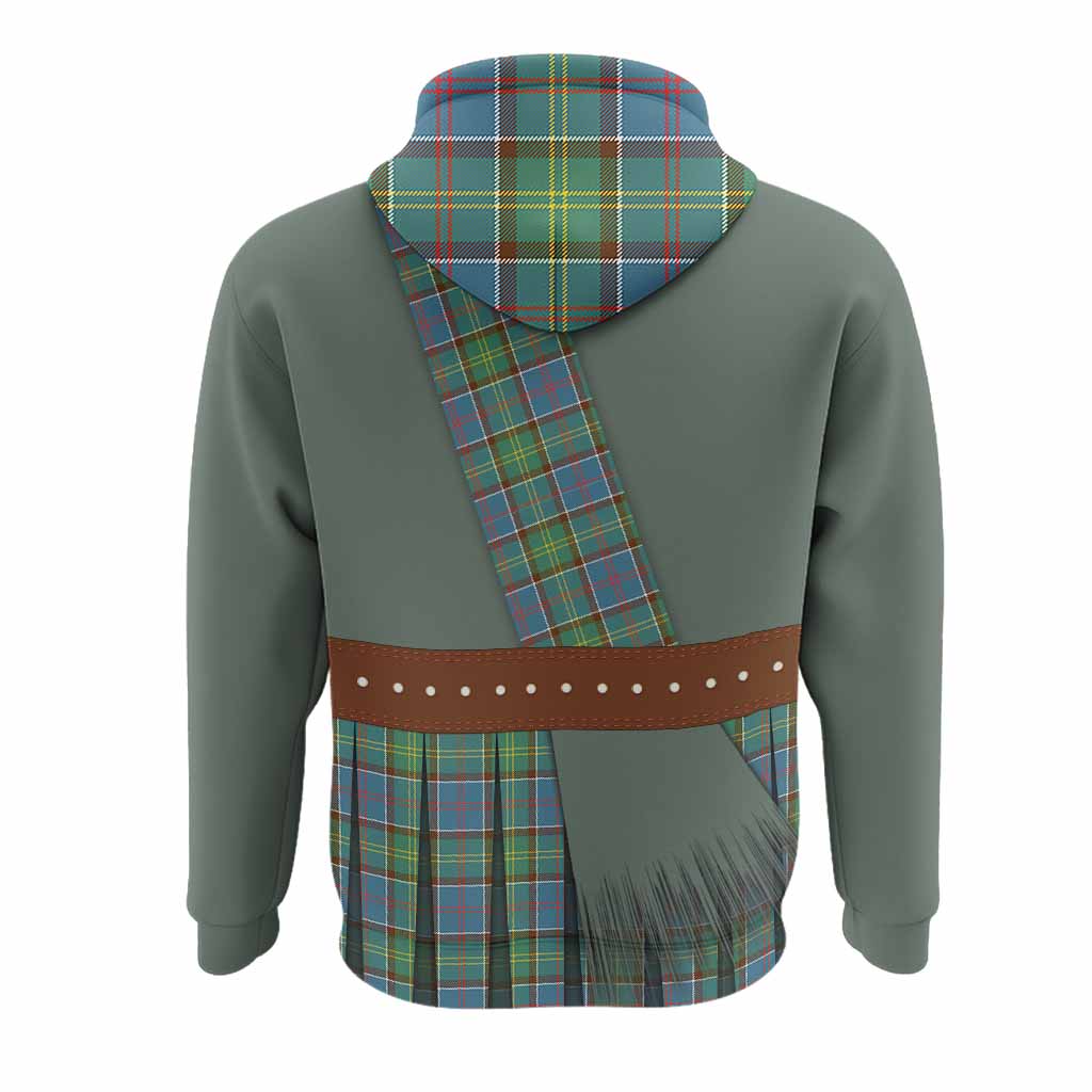 Colville Tartan Crest Hoodie Kilt Costume Style