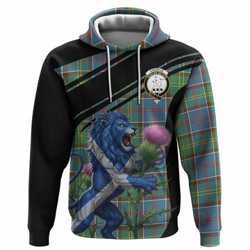 Colville Tartan Crest Hoodie Scottish Lion Rampant Thistle