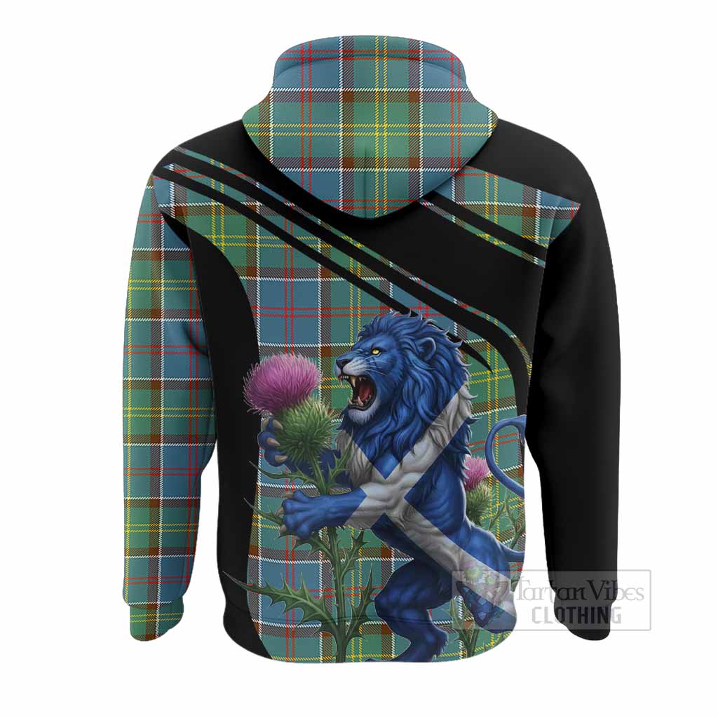 Colville Tartan Crest Hoodie Scottish Lion Rampant Thistle