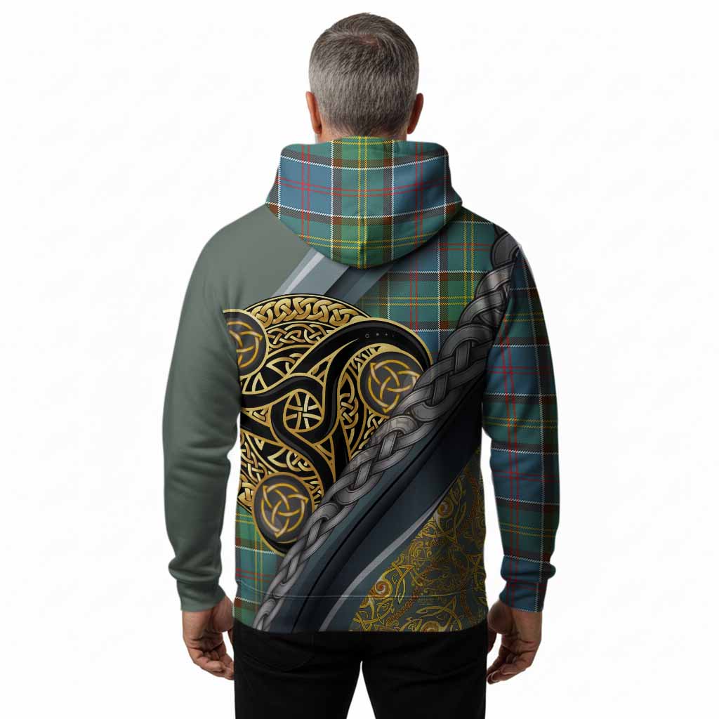 Colville Tartan Crest Hoodie Scottish Triskele Celtic