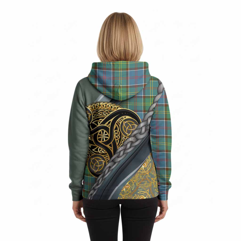 Colville Tartan Crest Hoodie Scottish Triskele Celtic