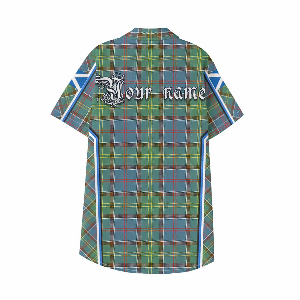 Colville Tartan Crest Kid Hawaiian Shirt Scotland Coat of Arm Flag Style - Tartan Vibes Clothing