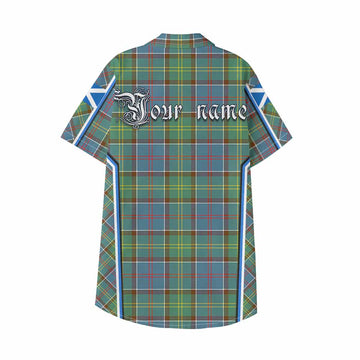 Colville Tartan Crest Kid Hawaiian Shirt Scotland Coat of Arm Flag Style - Tartan Vibes Clothing