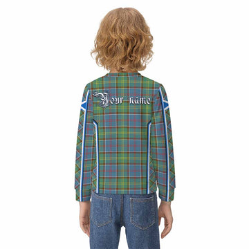 Colville Tartan Crest Kid Knitted Sweatshirt Scotland Coat of Arm Flag Style - Tartan Vibes Clothing