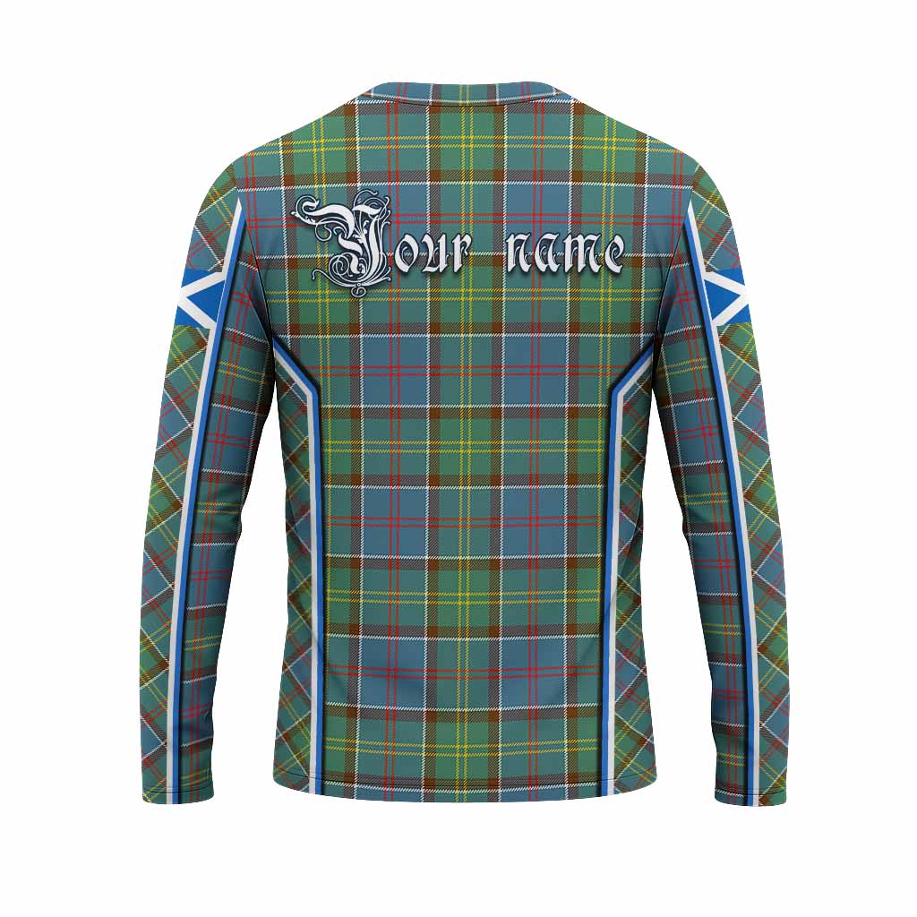 Colville Tartan Crest Long Sleeve T-Shirt Scotland Coat of Arm Flag Style - Tartan Vibes Clothing