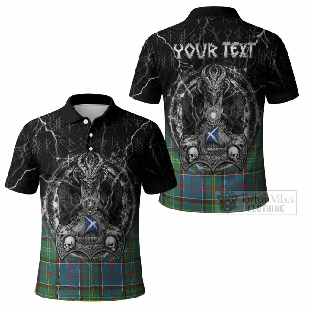 Colville Tartan Crest Polo Shirt Celtic Odin's Raven Legacy