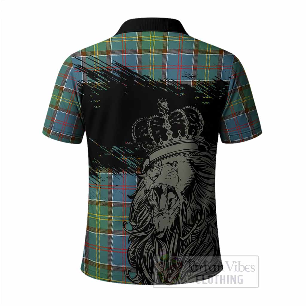 Colville Tartan Crest Polo Shirt Crowned Lion Heritage Style