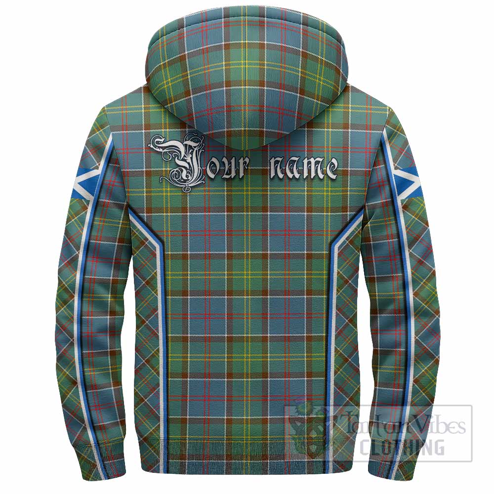 Colville Tartan Crest Sherpa Hoodie Scotland Coat of Arm Flag Style - Tartan Vibes Clothing