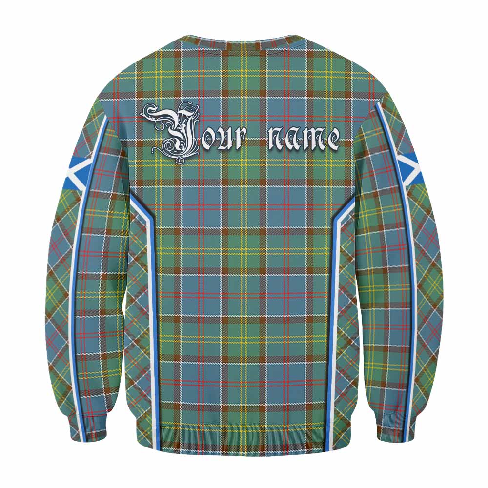 Colville Tartan Crest Sweatshirt Scotland Coat of Arm Flag Style - Tartan Vibes Clothing