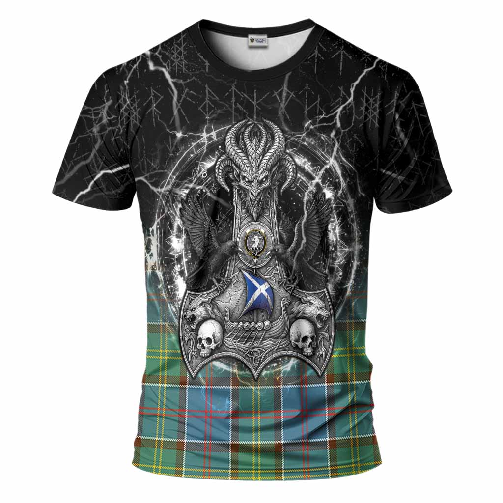 Colville Tartan Crest T-Shirt Celtic Odin's Raven Legacy