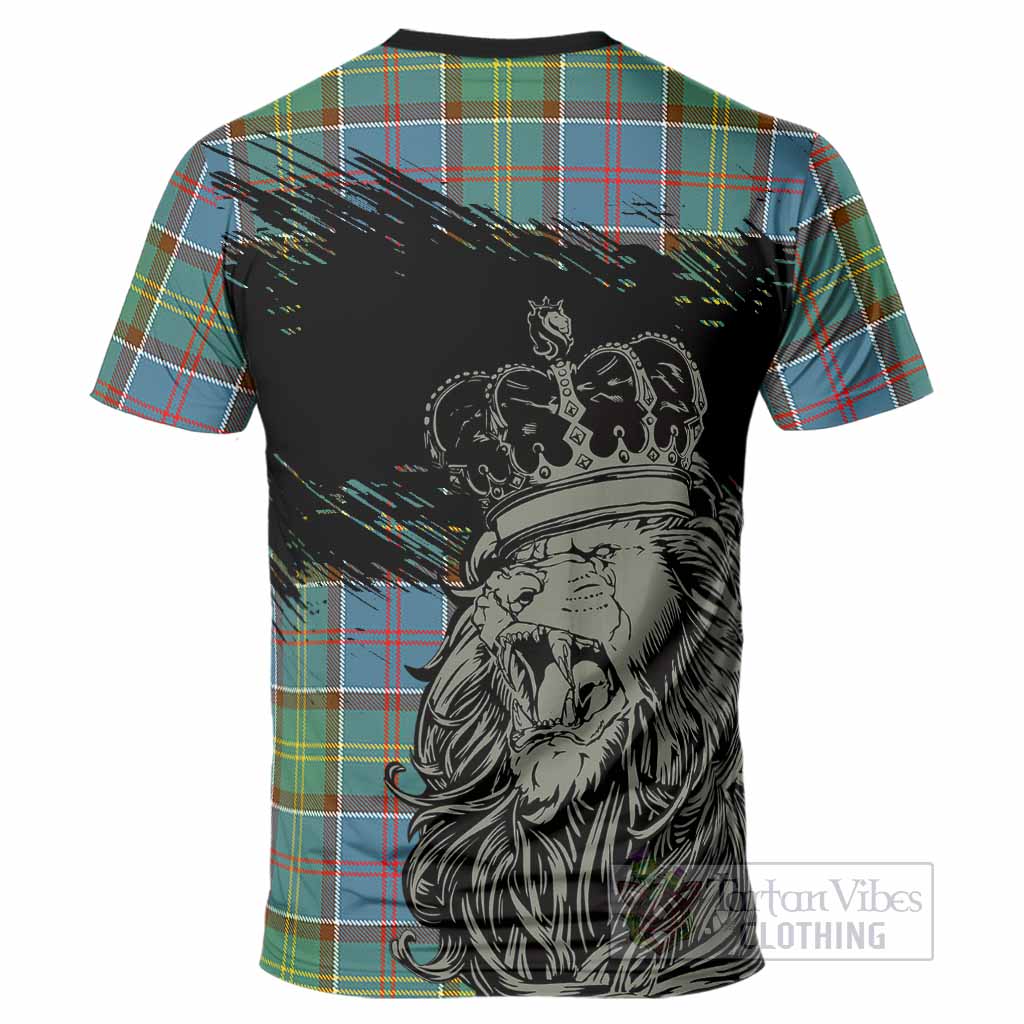 Colville Tartan Crest T-Shirt Crowned Lion Heritage Style